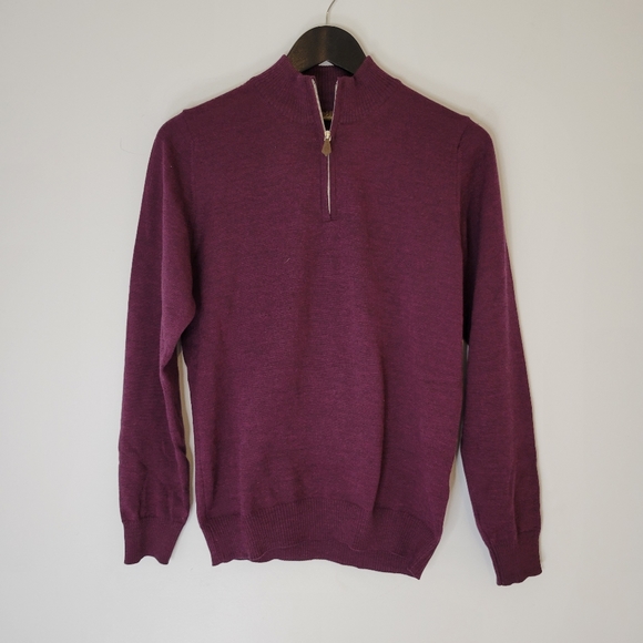 Stenströms men's merino wool quarter zip sweater - Picture 12 of 12